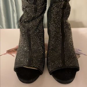 Sequin slouch boot